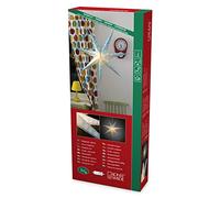 Konstsmide 2933 - 420 Azul Estrella de papel con costura blanca y 7 puntas, perforado, 78 x 78 cm/para interior (IP20)/VDE/Interior De 230 V/sin bombilla/con interruptor de encendido/apagado/Cable Blanco