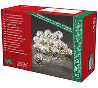 Konstsmide 3156 - 303 - Guirnalda LED, plástico, plata