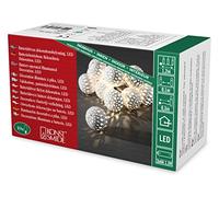 Konstsmide 3157-103 - Guirnalda de luces LED (10 diodos blancos cálidos, funciona con pilas, cable transparente, 3 pilas AA de 1,5 V no incluidas)