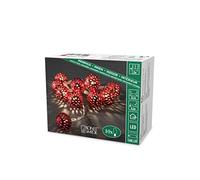 Konstsmide 3188-553 - Guirnalda de luces LED (10 diodos de luz blanca cálida, funciona con pilas, cable transparente, 3 pilas AA de 1,5 V no incluidas)