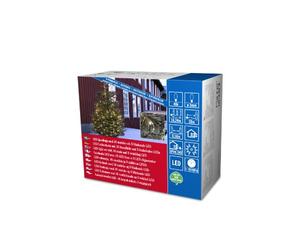 Konstsmide 3610-140 - Guirnalda de micro LED (40 diodos de luz blanca cálida, varias funciones, transformador exterior 24 V, 2,4 W, cable negro)