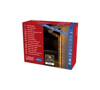 Konstsmide 3648 - 800 Micro LED Luz Cadena, escarchado/para exterior (IP44)/1000 bernsteinfarbene diodos, transformador exterior de 24 V, cable negro)