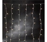 Konstsmide 3704-003 - Guirnalda de luces (160 bombillas transparentes, 100 x 200 cm, transformador exterior de 24 V, cable transparente)