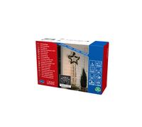 Konstsmide 3812 - 100 Micro LED Luz Cadena, escarchado/para exterior (IP44)/120 diodos blancos, transformador exterior de 24 V, cable negro)