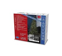 Konstsmide 3956 - 107 Micro LED compacto Sistema Base de juego: Transformador, luz cadena y distribuidor para hasta 4 cadenas/para exterior (IP44)/31 V electrónico Transformador EXTERIOR/100 diodos de blanco cálido/Negro Soft Cable