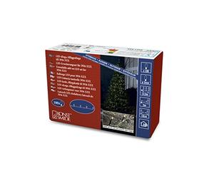 Konstsmide 3957 - 107 Micro LED compacta Ampliación de sistema: Guirnalda luminosa para exteriores (IP44)/100 diodos de blanco cálido/Negro Soft Cable