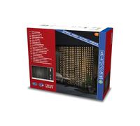 Konstsmide 4052-103 - Cortina de luces led (400 diodos de luz blanca cálida, 30 V, para exteriores IP44, cable transparente)