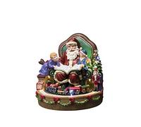 Konstsmide 4215-000 - Figura decorativa de Papá Noel con luz led (función de energía seleccionable y 8 villancicos clásicos, 12 diodos de colores, transformador interior de 4,5 V, funciona con pilas,