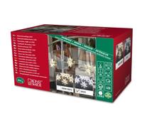 Konstsmide 4433-203 - Guirnalda led con 5 estrellas (30 diodos de blanco frío, transformador interno de 24 V, cable transparente)