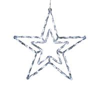 Konstsmide 4471-203 4471-203 - Estrella de acrílico LED, con 8 funciones, controlador y función de memoria, 48 diodos de color blanco frío, transformador exterior de 24 V, cable transparente