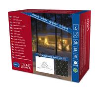 Konstsmide 4623-103 - Red de luces led (200 diodos de blanco cálido), transparente