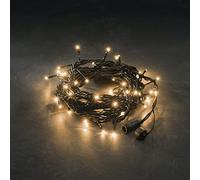 Konstsmide 4850 - 807 LED Hightech System Ampliación/Guirnalda luminosa para exteriores (IP44)/50 diodos de color ámbar/Negro Soft Cable