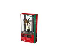 Konstsmide 5951-900 - Estrella de papel verde con 7 puntas colgantes, incluye cable de conexión con interruptor de encendido/apagado, sin bombilla, soporte de lámpara E14, 230 V, cable blanco