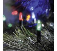 Konstsmide 6004-500 - Mini Guirnalda de Luces led para árbol de Navidad (50 diodos Multicolores, Transformador Exterior de 24 V, Cable Verde)