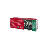 Konstsmide 6302-100 - Mini guirnalda de bombillas LED (35 diodos de luz blanca cálida, diseño retro, 230 V, 2.66 W, para interiores, cable verde)