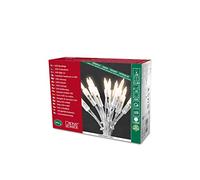Konstsmide 6304-103 - Mini guirnalda de bombillas led (100 diodos de blanco cálido, 230 V, para interiores, cable transparente), diseño retro