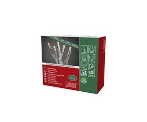 Konstsmide 6352 - 123 Micro guirnalda luminosa LED para interior (IP20)/VDE/24 V transformador interior/35 diodos de luz blanca cálida, cable transparente)