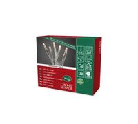 Konstsmide 6353 - 123 Micro guirnalda luminosa LED para interior (IP20)/VDE/24 V transformador interior 50 diodos de luz blanca cálida, cable transparente)