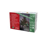 Konstsmide, 6367-820 - Mancuerna LED con anillo 11, con globos, 5 hilos de 30 diodos, premontado, 150 diodos de color ámbar, transformador interior de 30 V, cable verde 150 LED