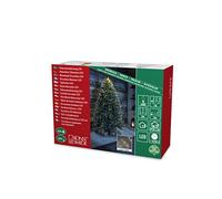 'Konstsmide 6382 - 180 LED Luz Cadena "gota espumillón/para interior (IP20)/VDE/transformador interior de 12 V/480 diodos de blanco cálido/dorado alambre