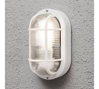 Konstsmide Aplique de exterior Elmas ovalado, blanco