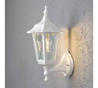 Konstsmide Aplique de exterior Firenze, blanco, portalámpara superior, 36 cm