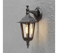 Konstsmide Aplique de exterior Firenze, negro, portalámpara inferior, 36 cm