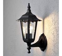 Konstsmide Aplique de exterior Firenze, negro, portalámpara superior, 36 cm