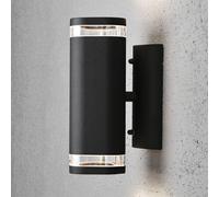 Konstsmide Aplique de exterior Modena, ranura, 2 luces negro