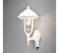 Konstsmide Aplique de pared ext. Parma, sensor de mov. blanco