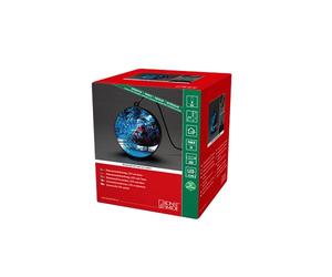 Konstsmide Bola holográfica 3D con paisaje invernal, temporizador 2H, de pie o colgante, 64 diodos, interior (USB)