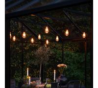 Konstsmide Cadena luces Biergarten 2351-800 base, rústica