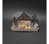 Konstsmide Christmas Arco de luz LED Casa y Panadería, pilas