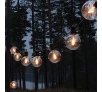 Konstsmide Christmas Cadena de luces LED solar para fiestas, 7 W, color ámbar, IP44, 1800 K