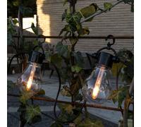 Konstsmide Christmas Cadena de luces LED solares para fiestas, 4,2 W, color ámbar, IP44, 1800 K