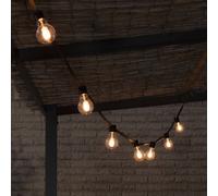 Konstsmide Christmas Cadena de luces LED solares para fiestas, 6,2 W, color ámbar, IP44, 1800 K