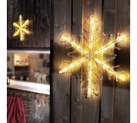 Konstsmide Christmas Copo de nieve luminoso LED, blanco cálido 40cm
