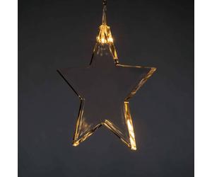 Konstsmide Christmas Cortina de luces LED con 8 estrellas para interior