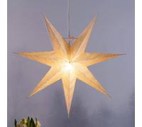 Konstsmide Christmas Estrella de papel blanco, perforado, 7 puntas