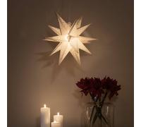 Konstsmide Christmas Lámpara Estrella de papel 3D blanco atenuable