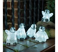 Konstsmide Christmas Lote de cinco figuras luminosas LED acrílico bebé pingüinos EC:EPREL:745815