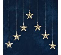 Konstsmide Christmas Mite cortina de luces LED con 7 estrellas, blanco cálido EC:EPREL:731104