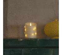 Konstsmide Christmas Vela de cera LED crema Color de la luz ámbar Altura14cm