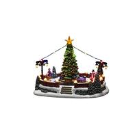 Konstsmide Decoración navideña LED con música, Funciona con Pilas o USB, Interior, Cable Negro, polirresina de PVC, Multicolor