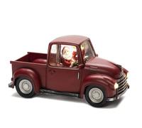 Konstsmide Decoración navideña LED de Globo de Nieve con diseño de Papá Noel en una camioneta/Interior, Temporizador de 5 Horas/Funciona con Pilas: 3 Pilas AA de 1,5 V (sin incluir)/Linterna de