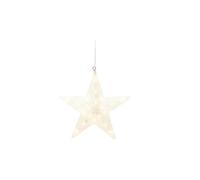Konstsmide Decoración navideña para interior y exterior, luz blanca cálida, LED, acrílico, estrella de Navidad, 40 cm
