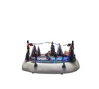 Konstsmide Escena LED de Navidad con música, Funciona con Pilas o USB, Interior, Cable Negro, poliresina de PVC, Resina, Multicolor