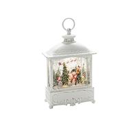 Konstsmide Farol LED con Forma de Globo de Nieve, Relleno de Agua, decoración de Navidad para Uso en Interiores (IP20), Funciona con Pilas, Blanco, Large Snowman Scene