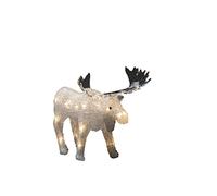 Konstsmide Figura LED de Navidad para Exteriores, Alce, Luces de Navidad al Aire Libre (IP44) o Uso en Interiores/Funciona con Pilas: 4 Pilas AA de 1,5 V (exc.) / Temporizador de 6 Horas / 24 Luces