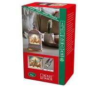 Konstsmide Globo de Nieve LED con Escena de Mercado navideño/Relleno de Agua/Decoraciones navideñas para Interiores, Luces de batería, Temporizador, Funciona con Pilas: 3 Pilas AA de 1,5 V (sin